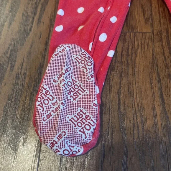 Carter's Christmas Santa Polka Dot Footed Pajamas, 18 Months - Picture 2 of 4